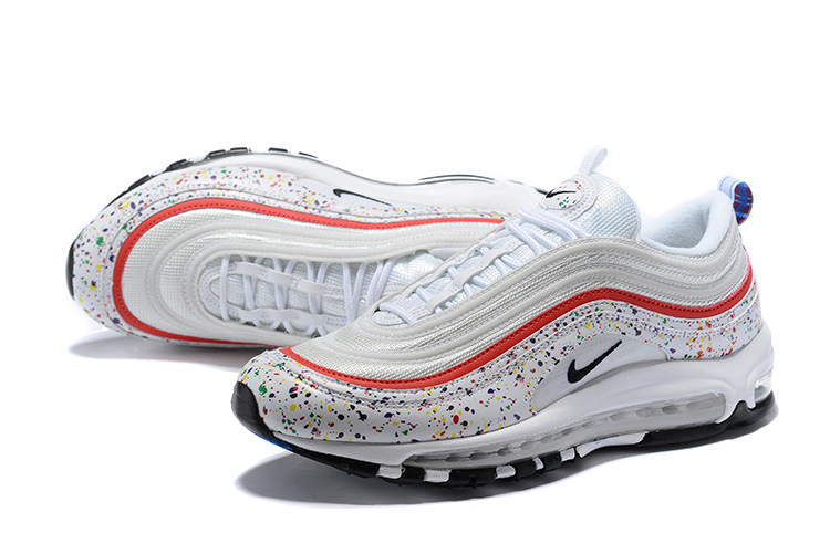 2018 Men Nike Air Max 97 White Red Colorful